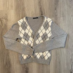 Brandy Melville argyle cardigan